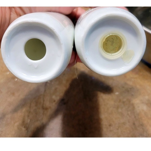 Vintage Diane Porcelain Salt Pepper Shakers Floral Blue Silver Trim Tableware - Picture 2 of 5